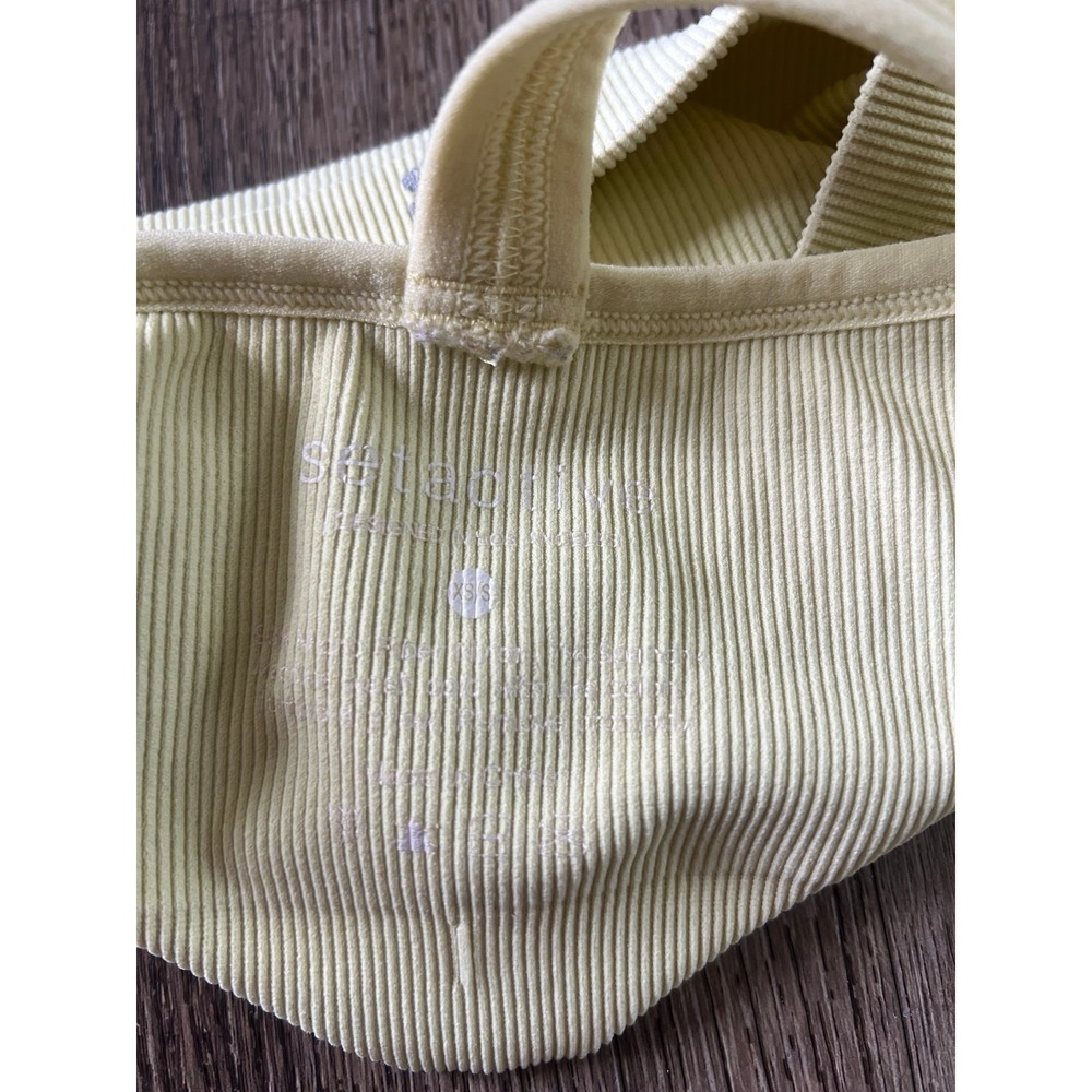 SET ACTIVE Sculptflex Ribbed V Bra Gym Working Yoga Small - Picture 4 of 4